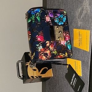 MARIO VALENTINO  Bijou Floral Leather Crossbody Bag + Dustbag
